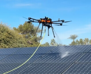 Solar panel cleaning in the field